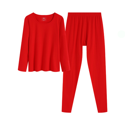 100%纯棉红豆正品秋衣秋裤套装