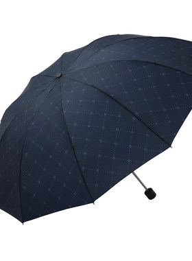 格纹加大加固十骨双人雨伞