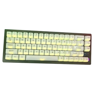 汉白玉正刻侧刻键帽盲打雾透朦胧PC透光适配小蜜蜂迈从美加狮磁轴