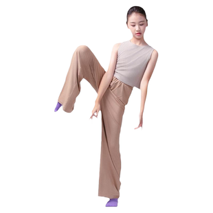 柏屋儿童现代舞裤练功服直筒长裤古典舞宽松阔腿裤子女童舞蹈服