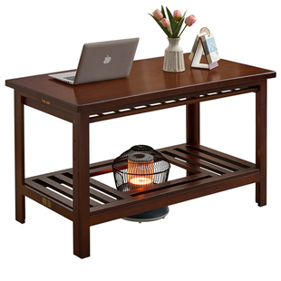 烤火桌子家用长方形抽屉款简易多功能楠竹1.2米取暖桌折叠烤火架