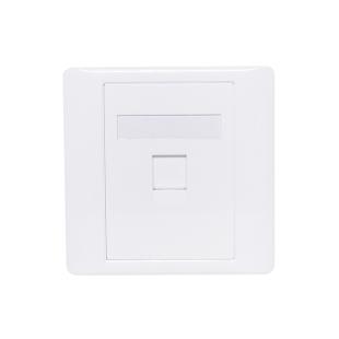 86型单口网络面板RJ45RJ11宽带插口网线电话线电脑插座模块面板