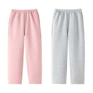女士睡裤秋冬季纯棉加厚加绒保暖长裤春秋款全棉暖暖裤大码家居裤