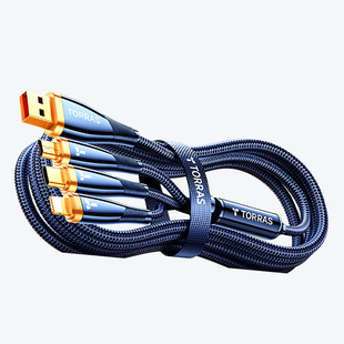 【优惠价】图拉斯快充新款三合一数据线一拖三手机充电线器车载多头功能适用iPhone16ProMax苹果15华为车载