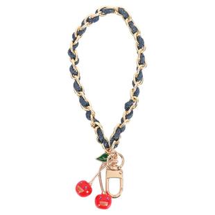 适用lv包包樱桃手机挂绳链子挂饰改造牛仔链钥匙扣配件