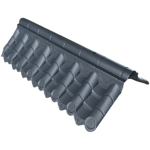 围墙瓦双面墙头瓦院墙压顶瓦墙帽树脂瓦仿古屋檐瓦片马头墙塑料瓦