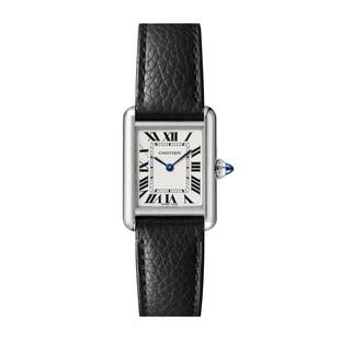 【自营】中古99新卡地亚坦克系列女表石英手表瑞士腕表牛皮送礼物