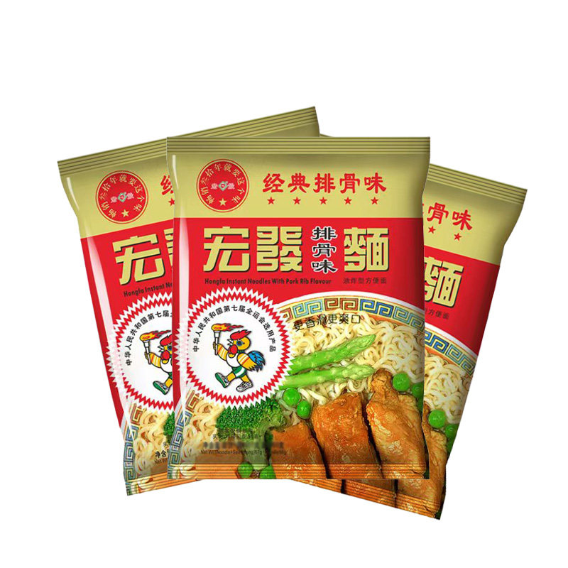 宏发泡面排骨面童年回忆62克方冲泡方便面/拉面/面