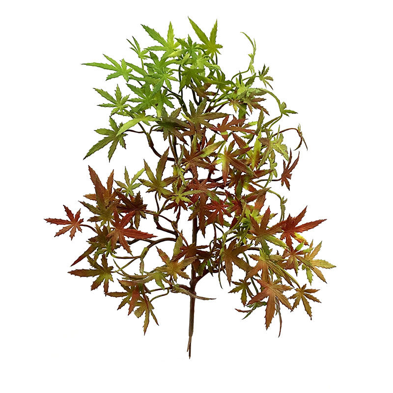 仿真枫树枝崖柏树枝松树迎客松枫叶塑料花松树单只叶子假树叶装饰