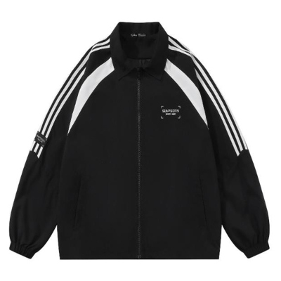 胖胖哥撞色棉服夹克男美式拼接休闲大码宽松上衣宽松运动冬装外套