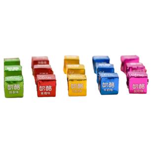 奶酪方块糖趣味创意儿童零食酸奶味牛奶味草莓味喜糖糖果网红散装