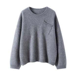 【假一赔十】35%山羊绒大表姐同款毛衣设计感洋气针织打底衫 送礼