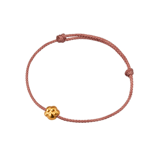 足金999转运珠小克重黄金猫爪红绳叠戴手链手绳生日新年礼物女生