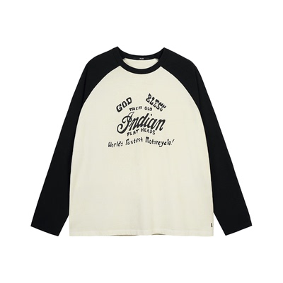 SPELLEDIT春新品印第安插肩长袖