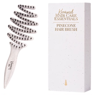 KRRAMEL梳子实用生日礼物松塔猪鬃梳子头皮按摩梳可水洗梳子女生