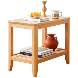 沙发边几实木侧边柜客厅迷你小茶几床头小方桌子家用方角几置物架