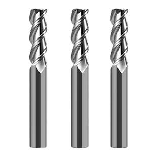 3刃55度铝用铣刀钨钢合金铝合金专用高光加长直柄立铣刀具CNC数控