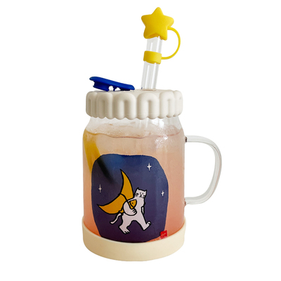 带杯垫咖啡杯带盖家用豆浆杯