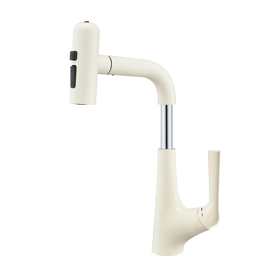 eoco浴室抽拉式水龙头飞雨瀑布伸缩洗脸盆专用台盆冷热防溅水MU10