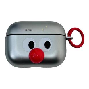 搞怪电镀立体小丑适用airpodspro2代pro3保护套苹果耳机保护壳airpods4无线蓝牙耳机套airpod2个性银色耳机壳