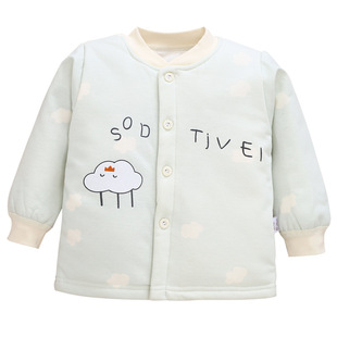 圣凡欧秋冬季儿童保暖南极棉纯棉衣婴儿开衫夹棉袄宝宝内胆棉上衣