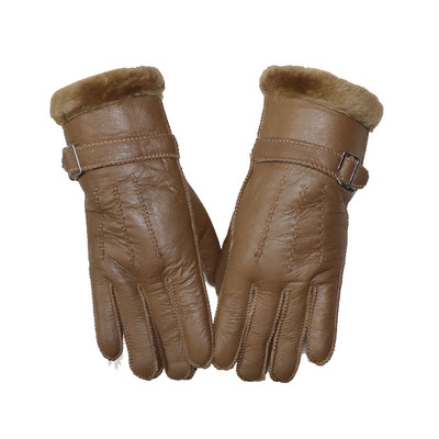 皮毛一体手套羊皮羊毛男女冬学生