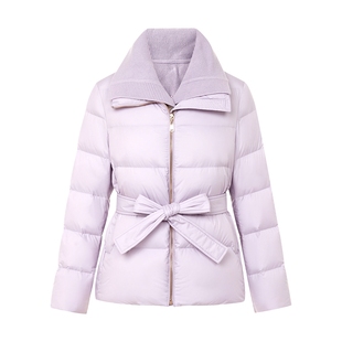 【祝绪丹同款】朗姿/LIME莱茵冬鹅绒羽绒服可拆卸针织领保暖外套