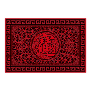新年红色入户门地垫出入平安脚垫卧室门口垫子进门地毯门垫可机洗