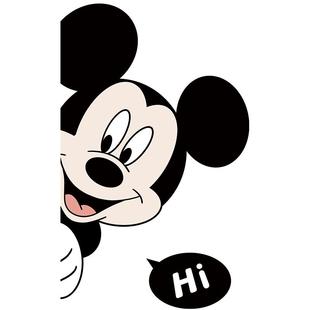 创意玻璃贴纸卡通米奇动物装饰防撞门贴画厨房阳台推拉移门窗花贴