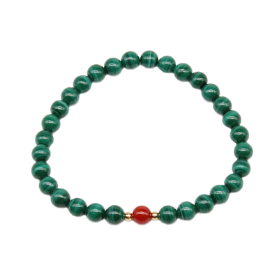 男女孔雀石手串原创设计高级感