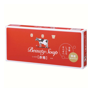 日本COW牛乳石碱香皂牛奶皂牛牌沐浴皂滋润玫瑰香清爽型茉莉香90g