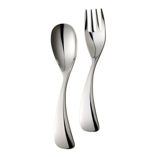 PURFI PERLI 18-10不锈钢 甜品勺甜品叉儿童勺子叉子可爱个性设计