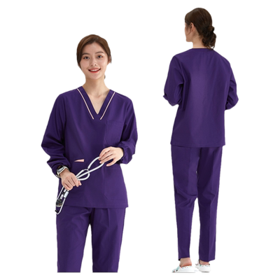 洗手衣短袖女手术服蜜茹曼套装