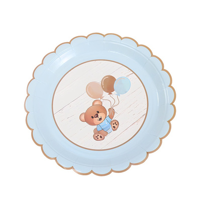 男孩女孩派对纸餐盘一次性餐具