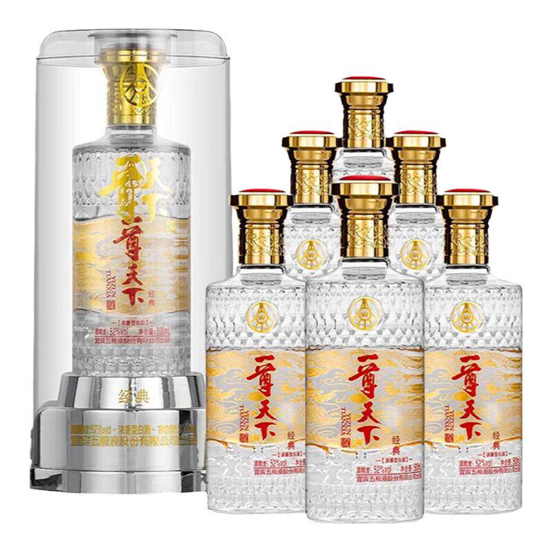 五粮液股份公司一尊天下 52度浓香型高档白酒整箱纯粮食婚宴喜酒