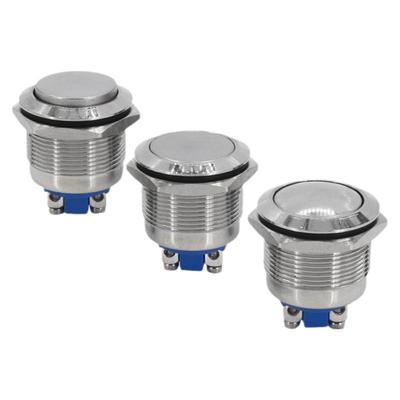防水金属按钮自锁自复位螺丝焊接