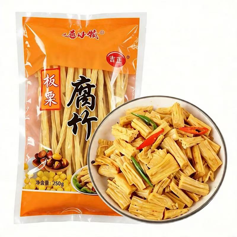 手工板栗豆腐皮腐竹皮豆油豆制品