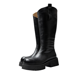 马靴男款里外全头层牛皮2025蒙古高筒骑士靴男士长靴子冬加绒增高