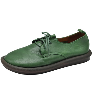 Artmu阿木原创复古系带小皮鞋舒适百搭平底单鞋女软底休闲鞋新款