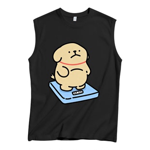 两2元88vip商品小黄男士无袖男t恤纯棉训练运动健身背心男款打底