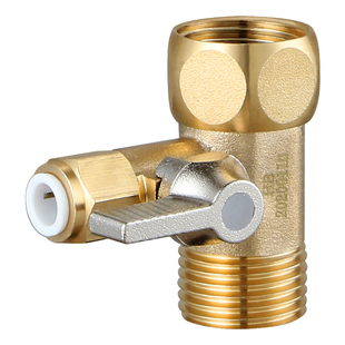 净水器进水三通阀4分转2分3分一进二出分水器纯水机水管接头配件