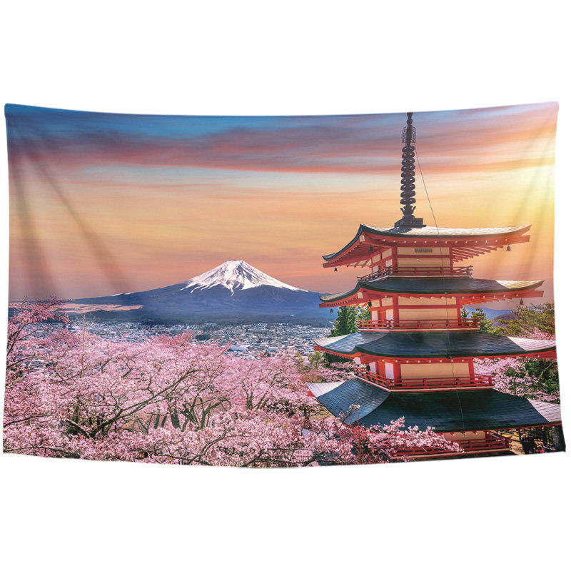 日本东京Tokyo东京塔富士山城市夜景写真周边装饰背景海报挂布画