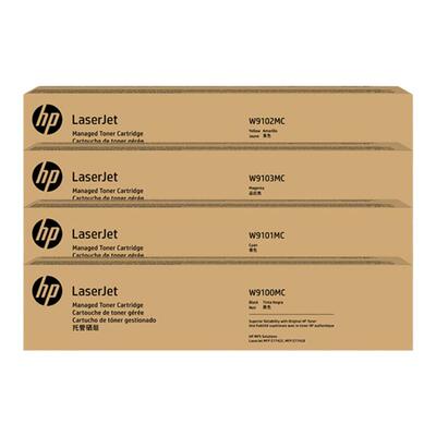 惠普原装W9100MC墨粉盒硒鼓黑彩