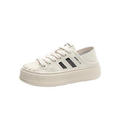 小白鞋网面透气厚底两穿一脚蹬