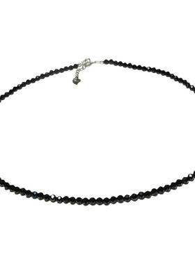 春色寄情人周雨彤庄洁同款黑色尖晶石颈链锁骨链脖链choker饰品