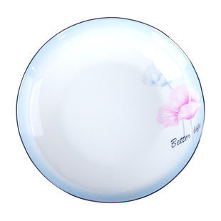 天顺陶瓷家用餐具月满佳期饭盘菜盘圆盘炒菜盘子深盘轻奢高级感