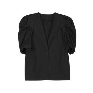 JNBY/江南布衣折扣春夏西服垂坠感府绸宽松H型公主袖外套女