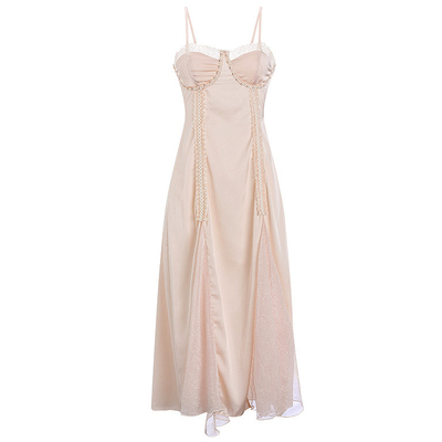 SoftRomance缎面网纱甜美睡衣