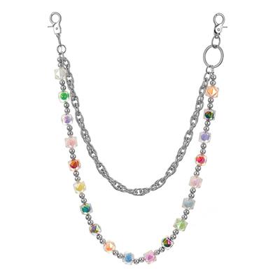 多巴胺彩色糖果串珠嘻哈腰链