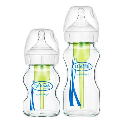 布朗博士玻璃奶瓶婴儿新生0到6个月一岁以上宽口径防呛防胀气奶瓶